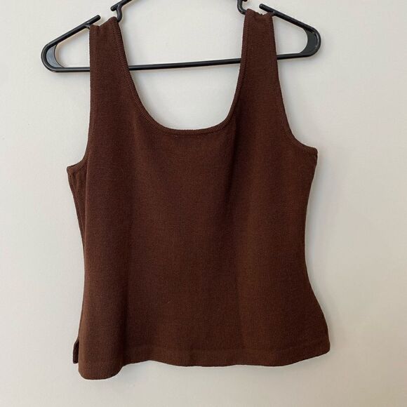 St. John Brown Knitted Top Women Size S - Picture 5 of 5